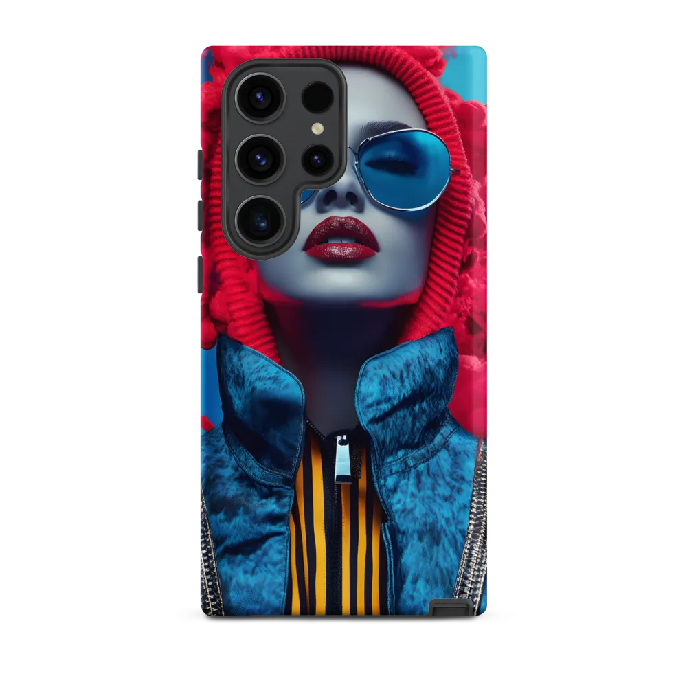 Bold Elegance in Digital Fashion | Phone Case |  S23 Ultra | Tough Case | Matte