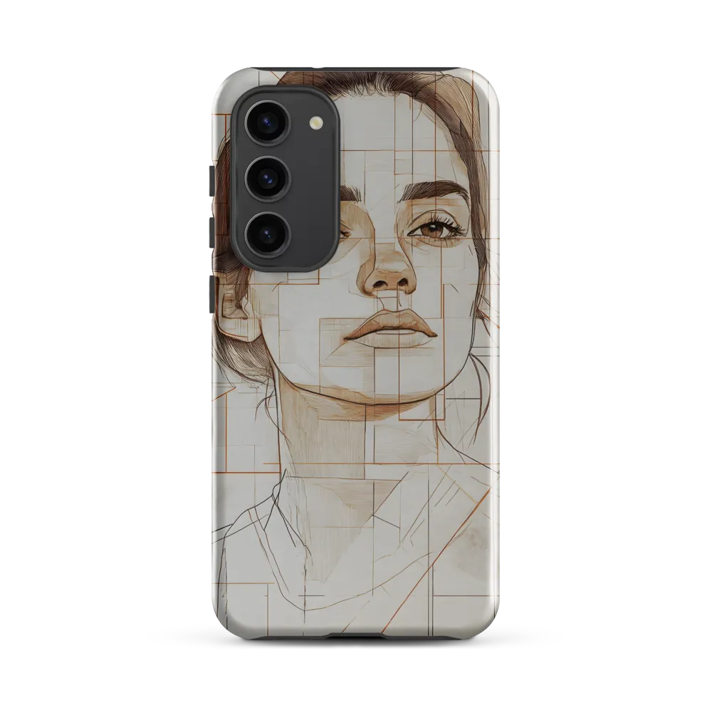Geometric Serenity: A Minimalist Portrait