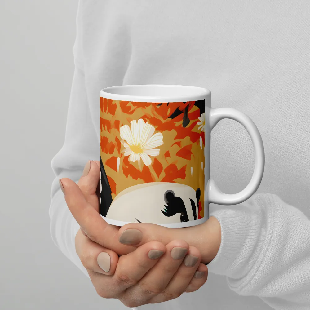 Whimsical Badgers in Bloom | Mugs | Multiple Sizes & Colors