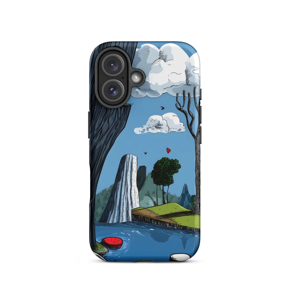 Whimsical Cliffside Reflections | Phone Case |  16 | Tough Case | Matte