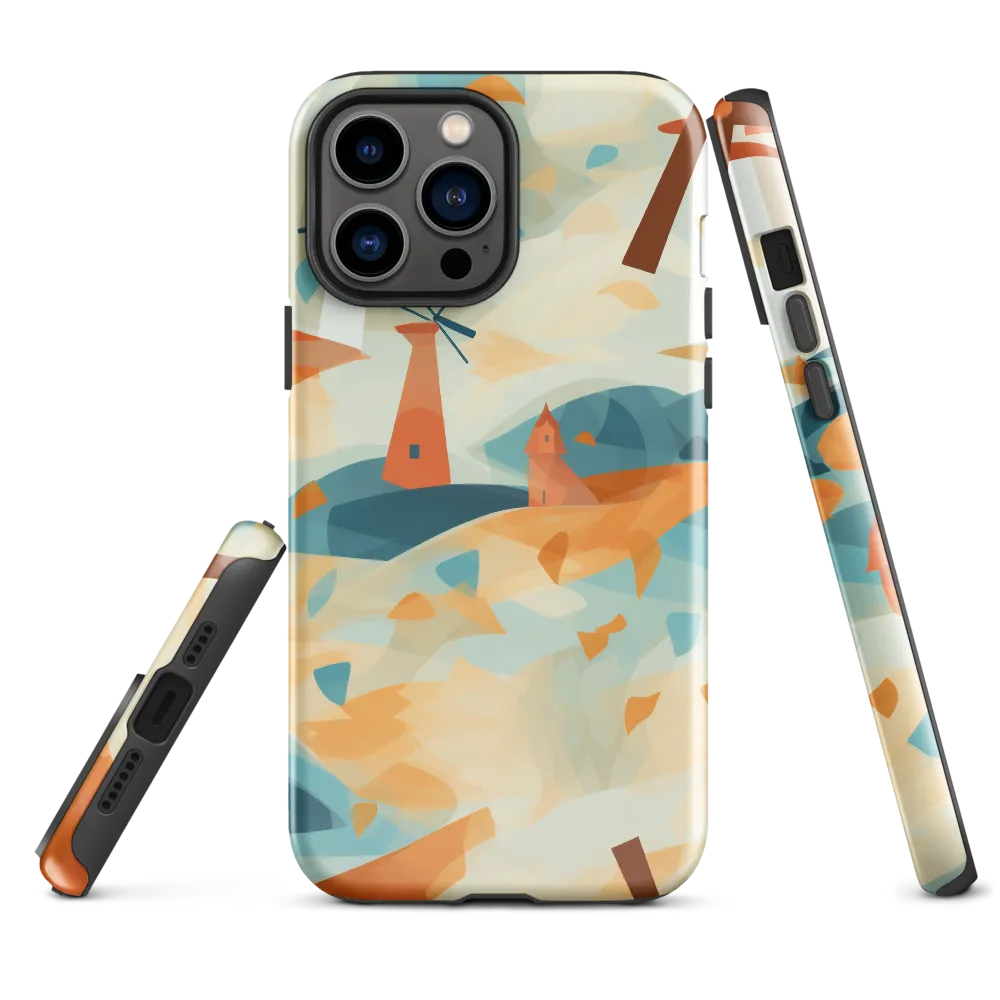 Whimsical Windmills in a Tranquil Landscape