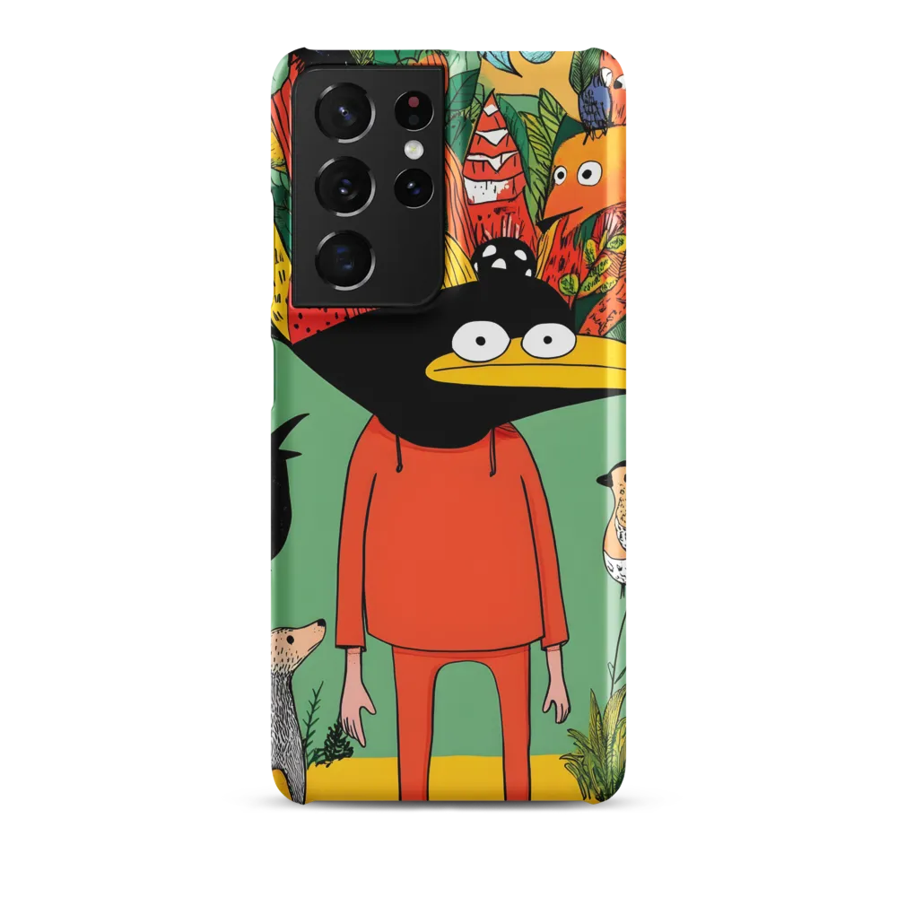 Whimsical Encounter in a Colorful Jungle