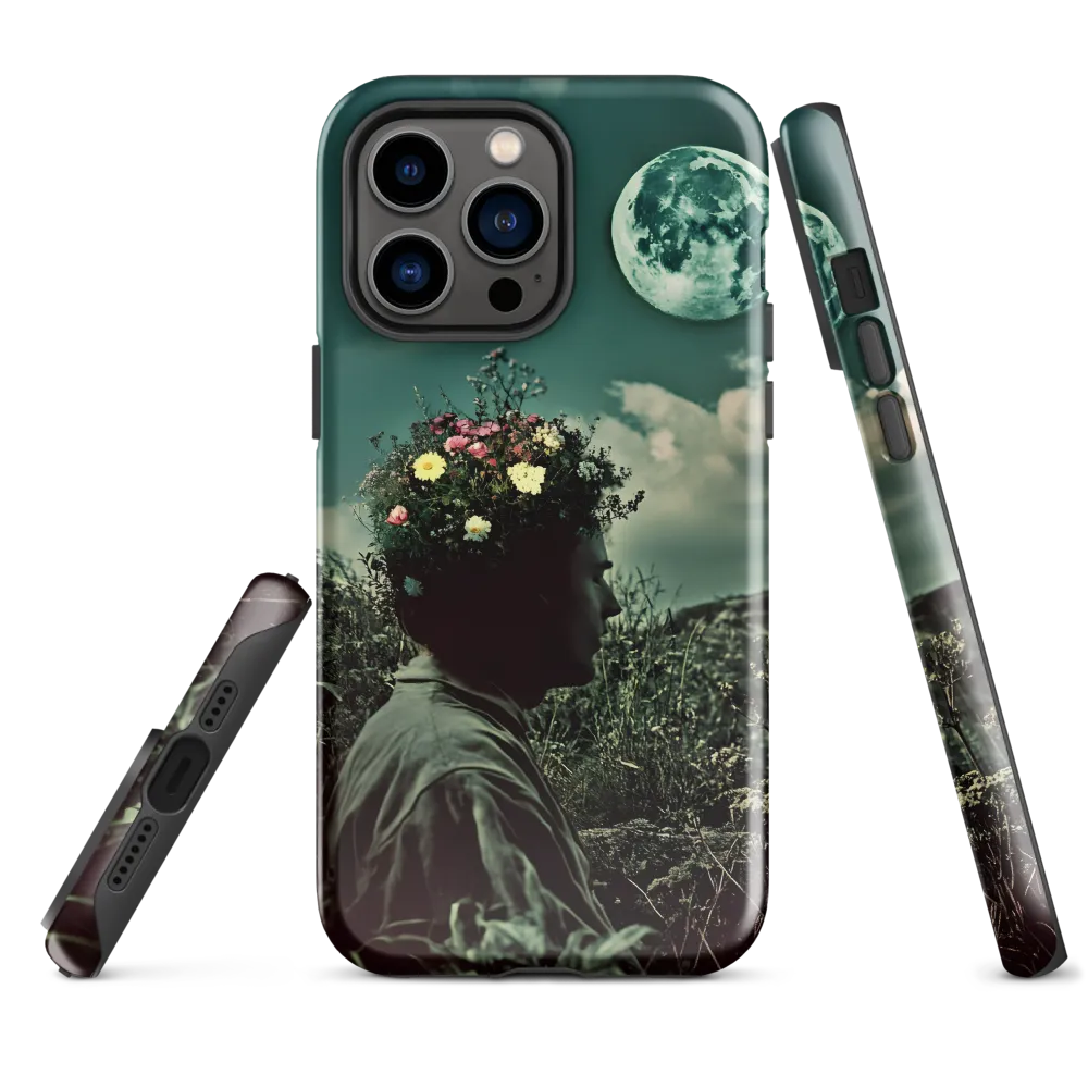 Moonlit Blossom | Phone Case |  14 Pro Max | Tough Case | Glossy