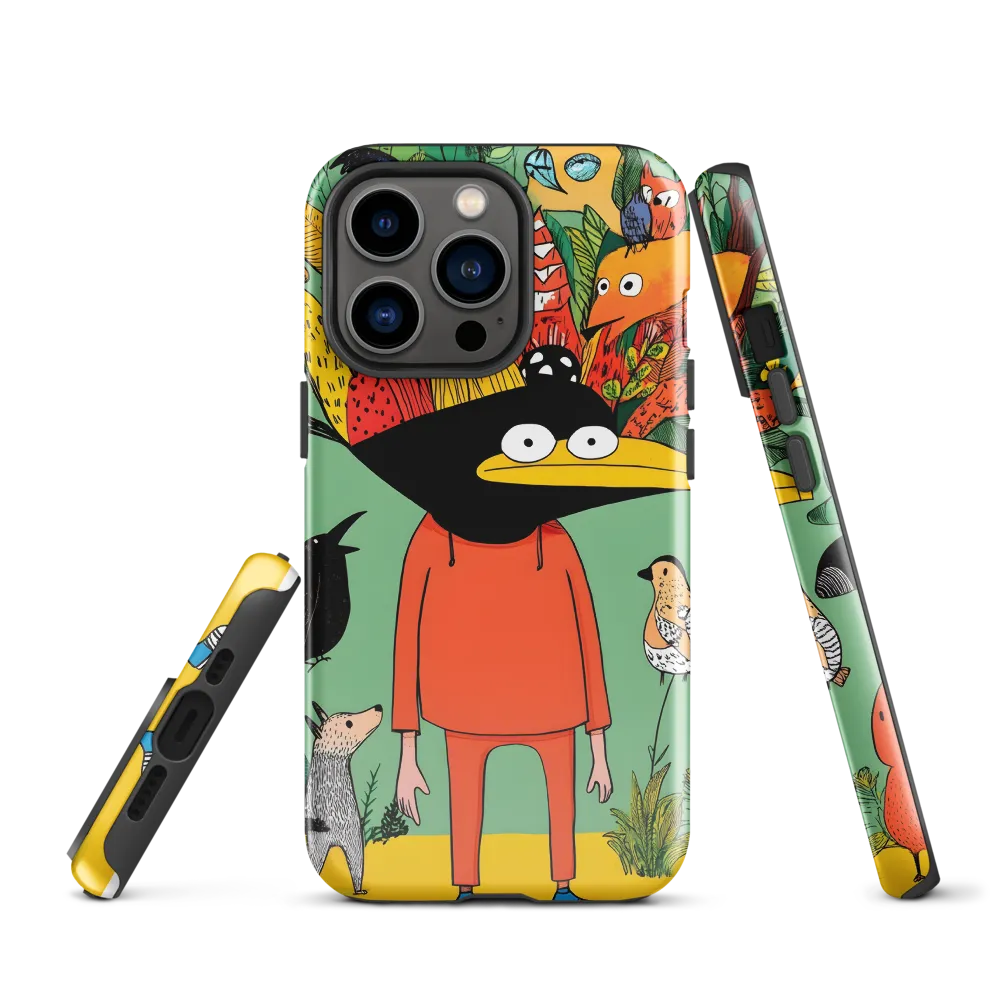 Whimsical Encounter in a Colorful Jungle