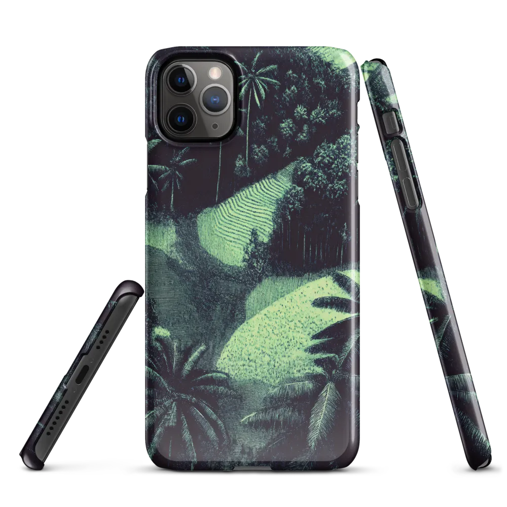 Harmony in Green: A Surreal Landscape | Phone Case |  11 Pro Max | Snap Case | Glossy