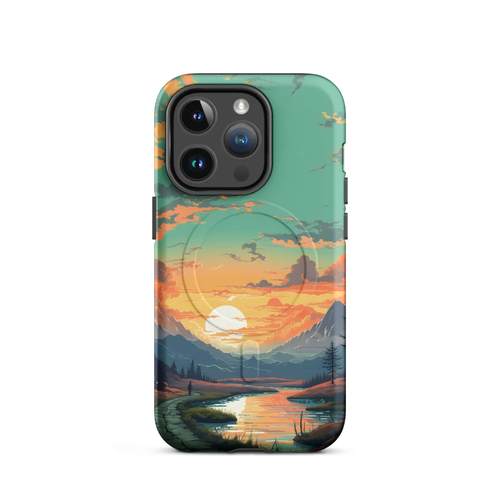 Tranquil Sunset Over the Majestic Mountains