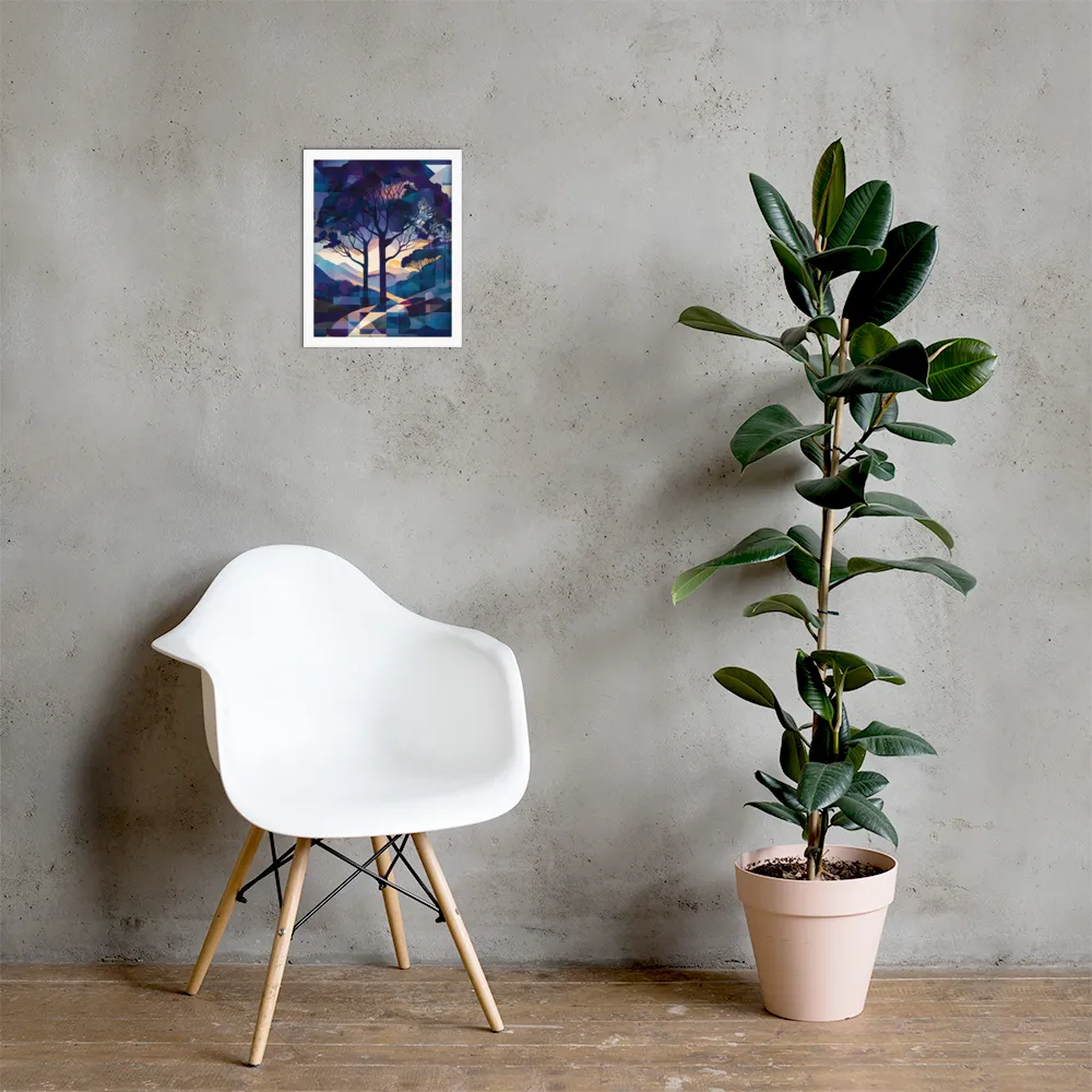 Tranquil Geometry: A Journey Through Color | Poster with White Frame | 11″×14″