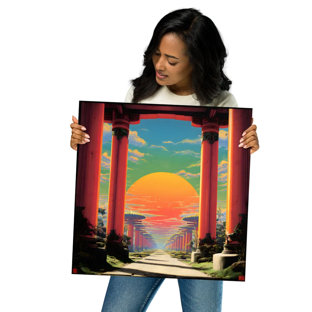 Avenue of Crimson Gates 
 Poster | 18″x 18″