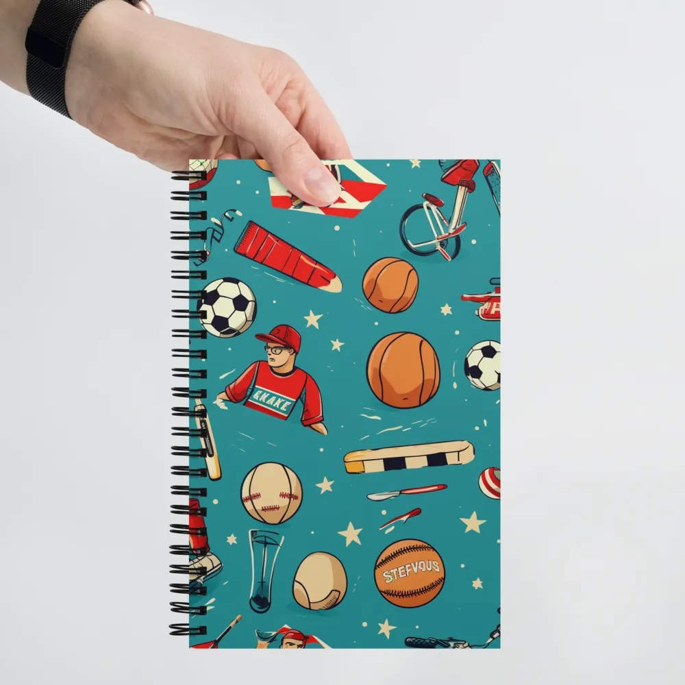 Playful Sports Medley | Spiral Notebook