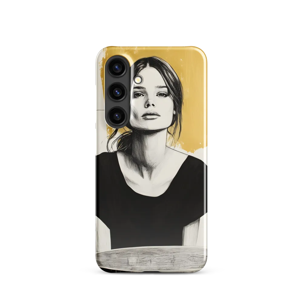 Golden Serenity: A Minimalist Portrait