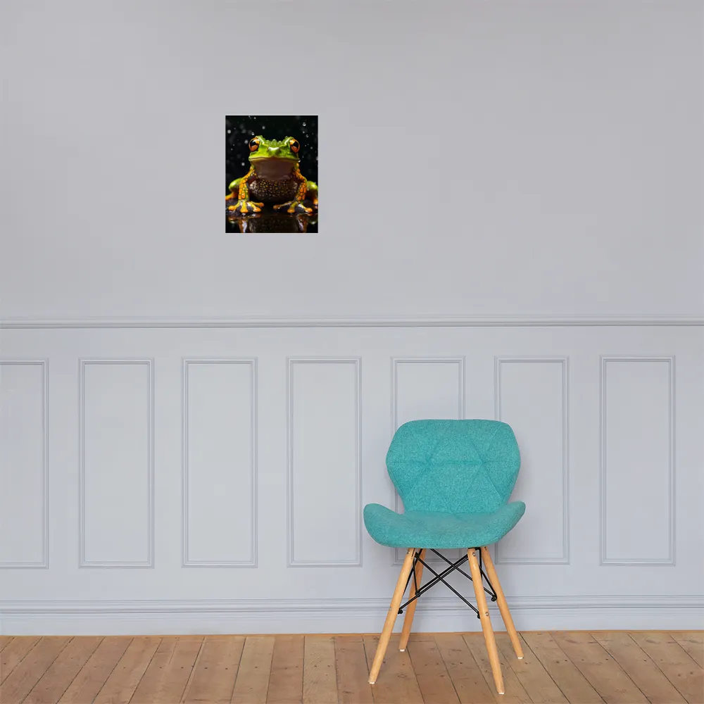 Emerald Elegance: The Frog in Focus | Poster | 11″×14″