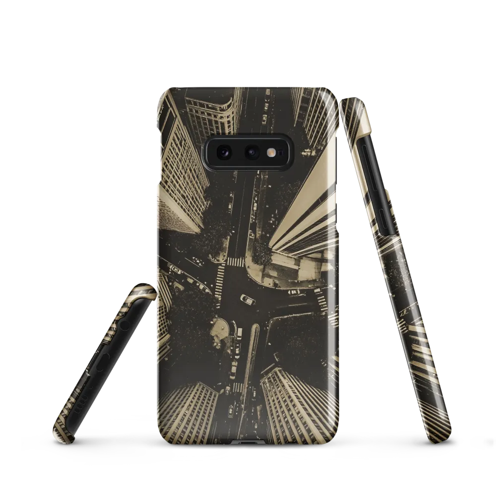 Urban Symphony: Aerial Perspective of City Life | Phone Case |  S10e | Snap Case | Glossy