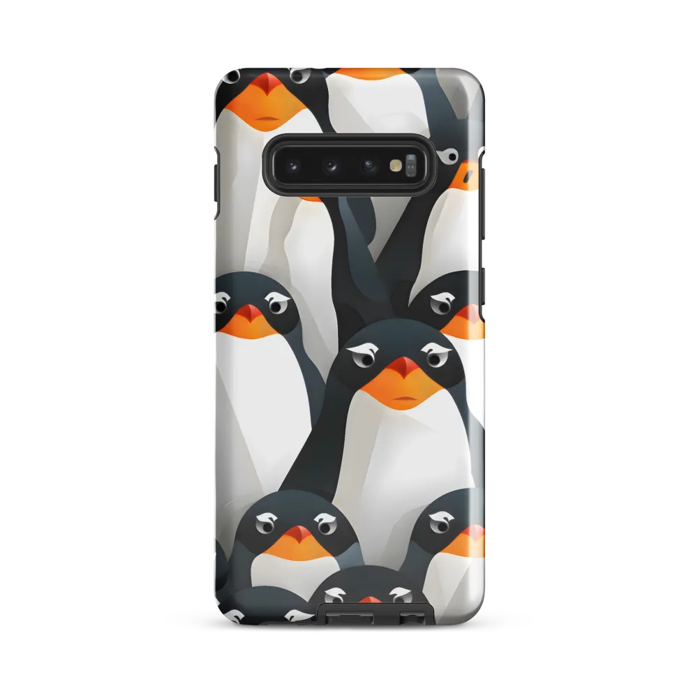 Penguin Parade | Phone Case |  S10 Plus | Tough Case | Glossy