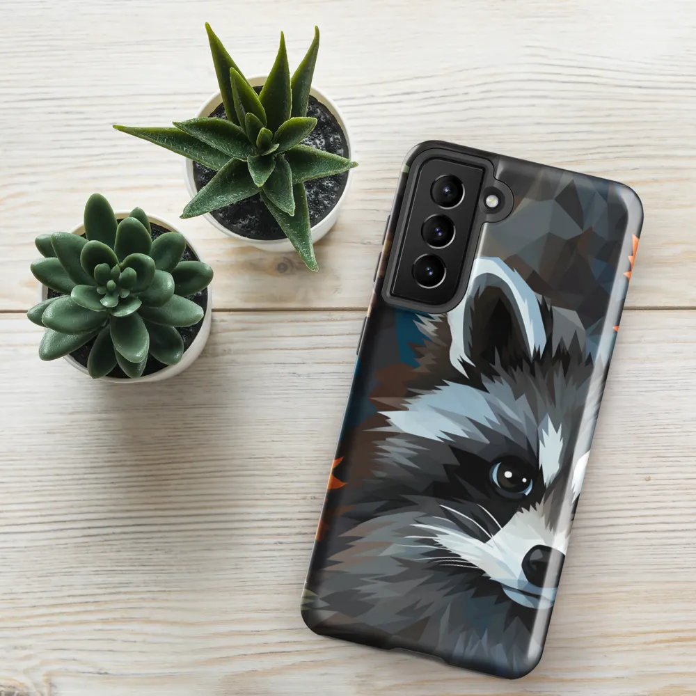 Whispers of Autumn: The Raccoon's Gaze | Phone Case |  S21 FE | Tough Case | Glossy
