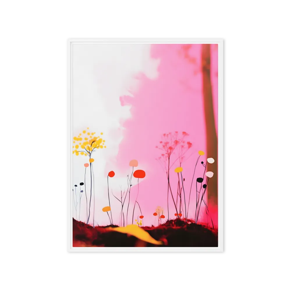 Whispers of a Surreal Bloom | Canvas with White Frame | 20″×28″