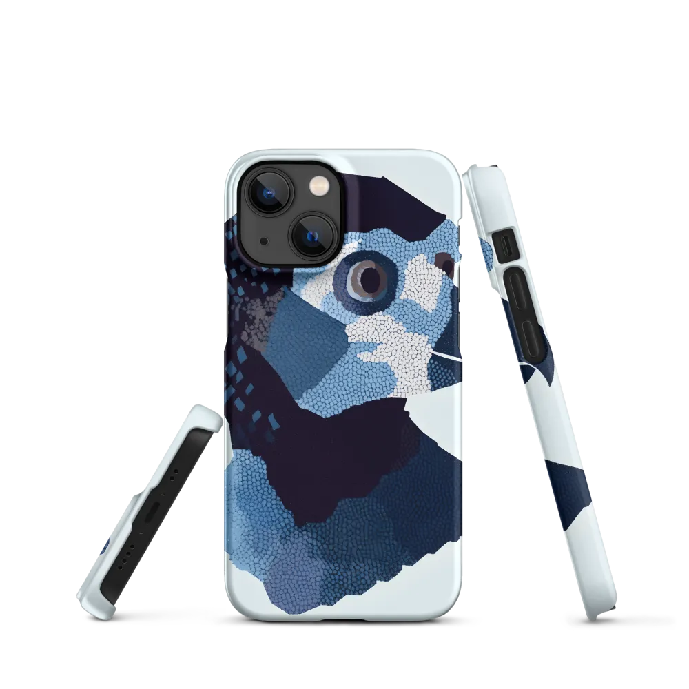 Abstract Avian Portrait in Blue