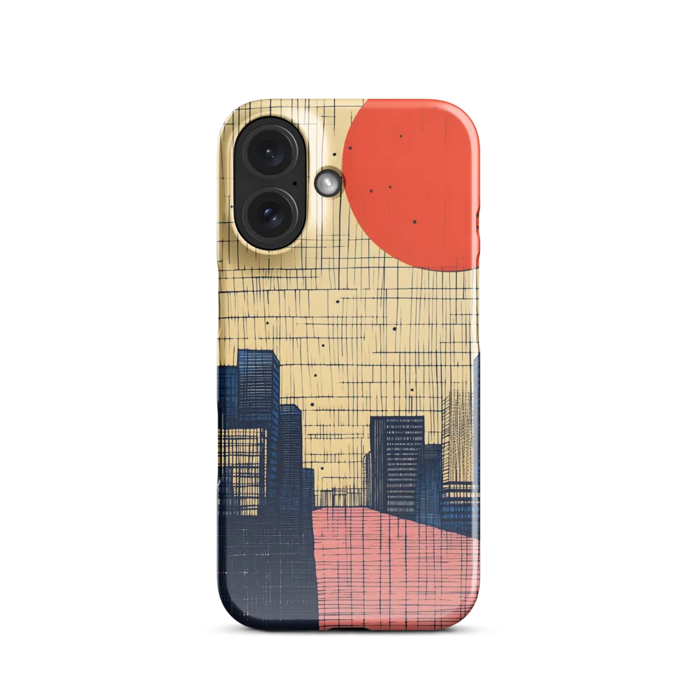 Urban Echoes: A Minimalist Cityscape | Phone Case |  16 | Snap Case | Glossy