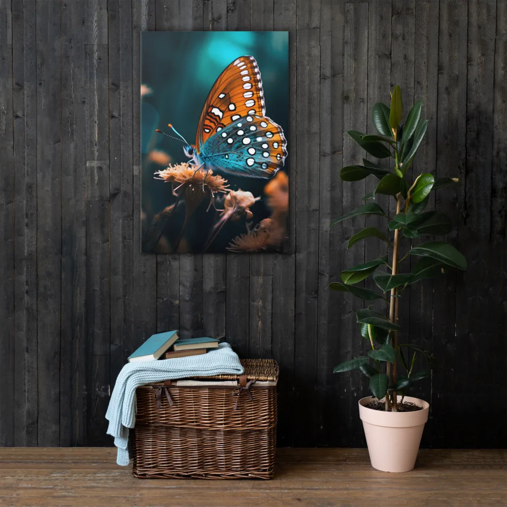 Whispers of Color: The Butterfly's Embrace | Thin Canvas | 24″×36″