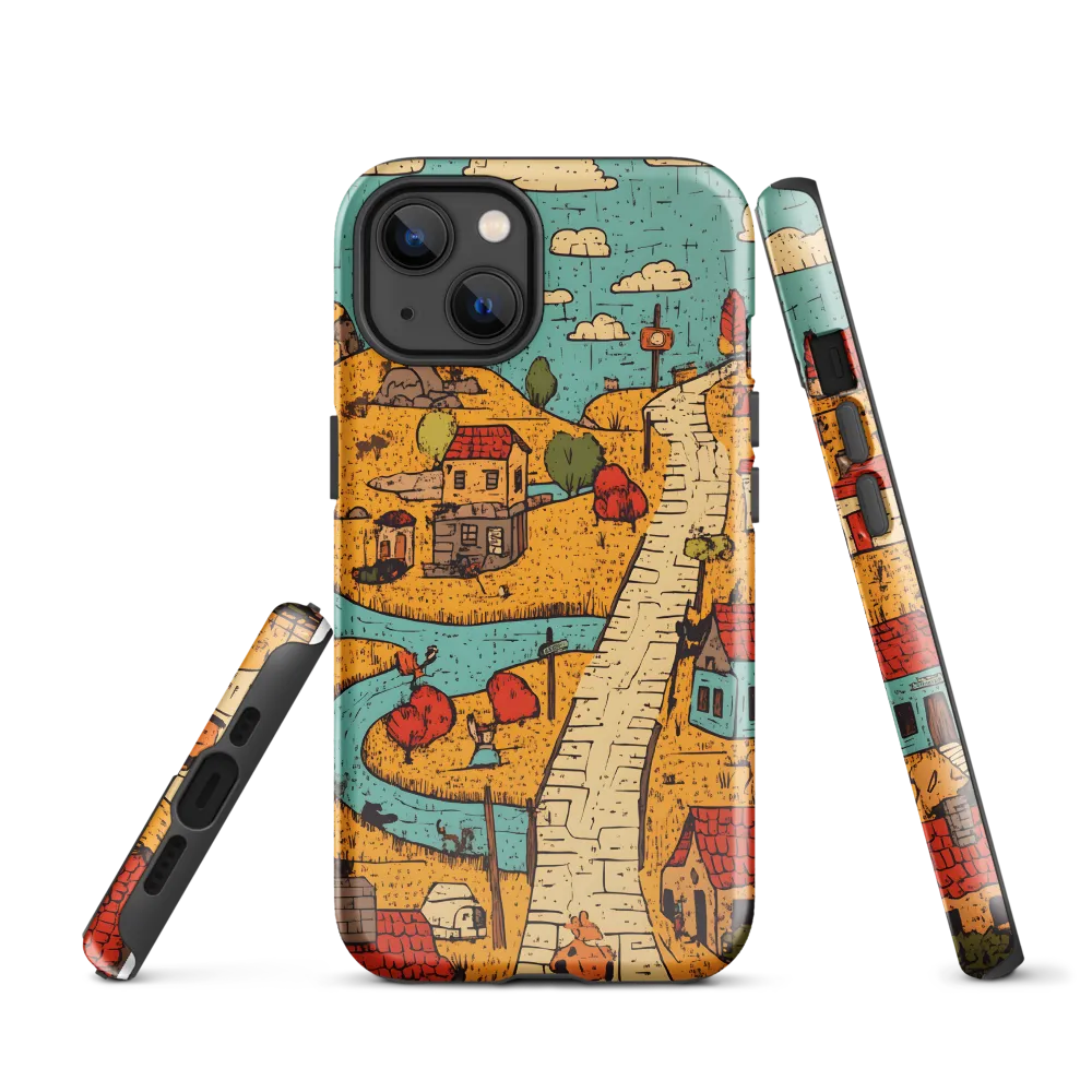 Whimsical Village Landscape