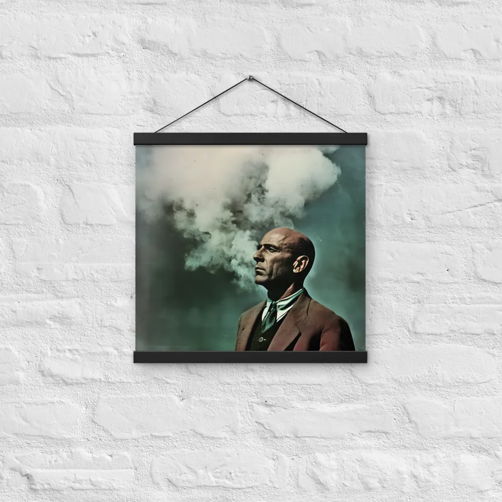 Clouded Thoughts | Poster With Black Wood Hanger | 16″×16″