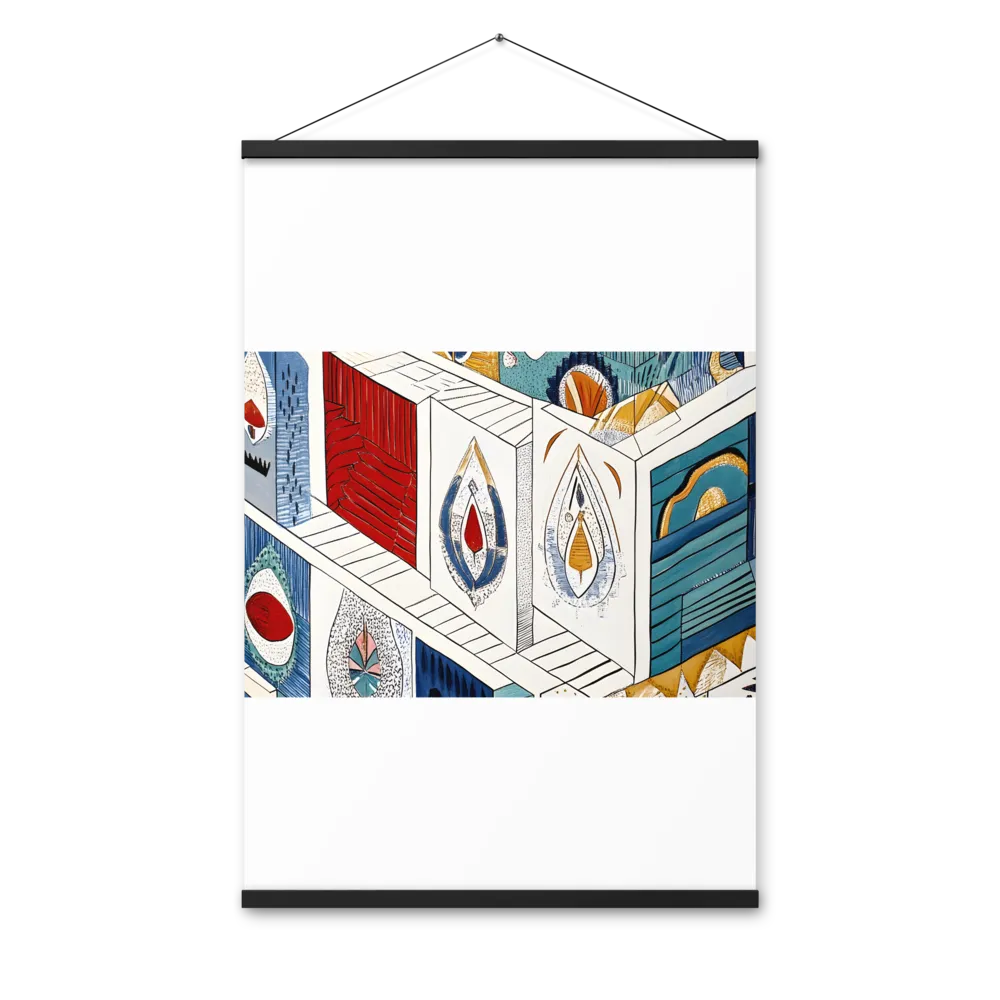 Symphony of Geometric Harmony | Poster With Black Wood Hanger | 24″×36″