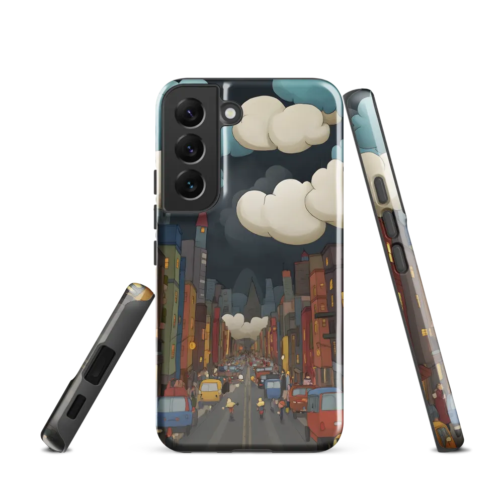 Urban Symphony: A City Awakens at Dusk | Phone Case |  S22 | Tough Case | Glossy