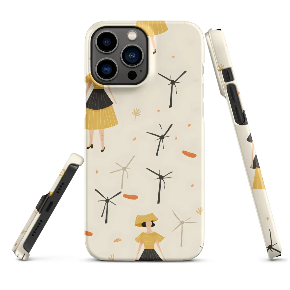 Whimsical Patterns of Nature and Femininity | Phone Case |  13 Pro Max | Snap Case | Matte