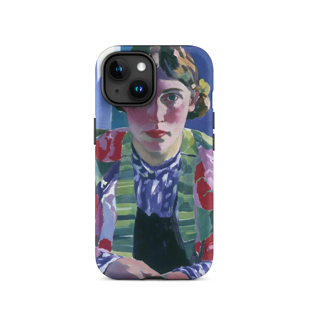 Vibrant Gaze: A Modernist Portrait