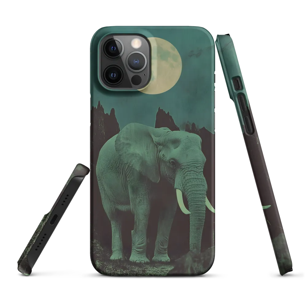 Ethereal Presence: Elephant Under a Full Moon