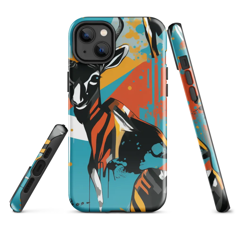 Dynamic Antelope in Vivid Abstract