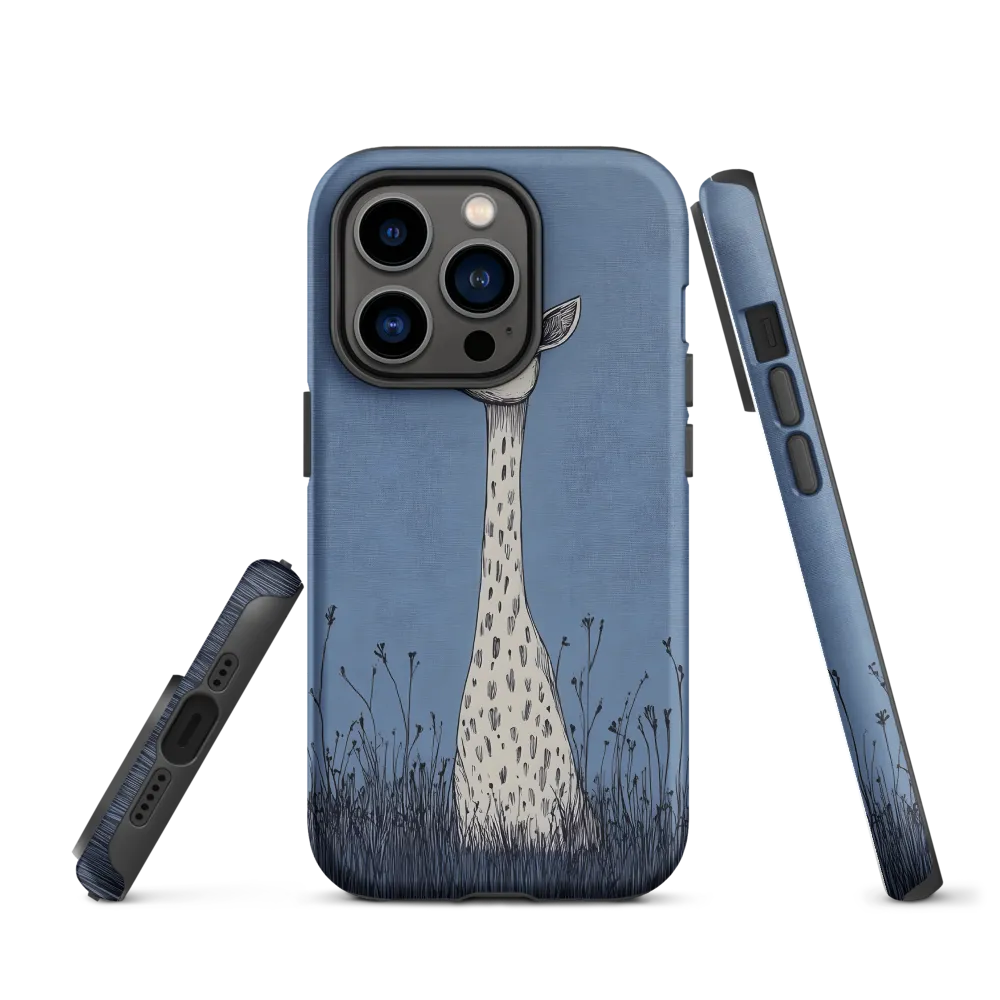 Whimsical Giraffe in Blue