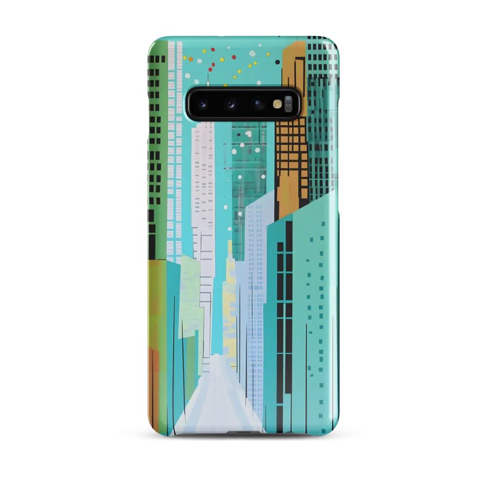 Urban Symphony in Turquoise | Phone Case |  S10 Plus | Snap Case | Glossy