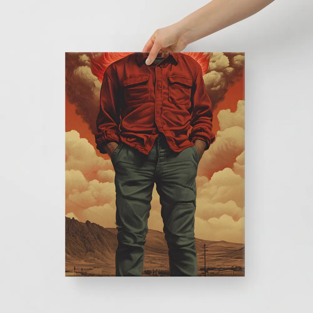 Defiant Spirit in a Surreal Landscape | Canvas | 16″×20″
