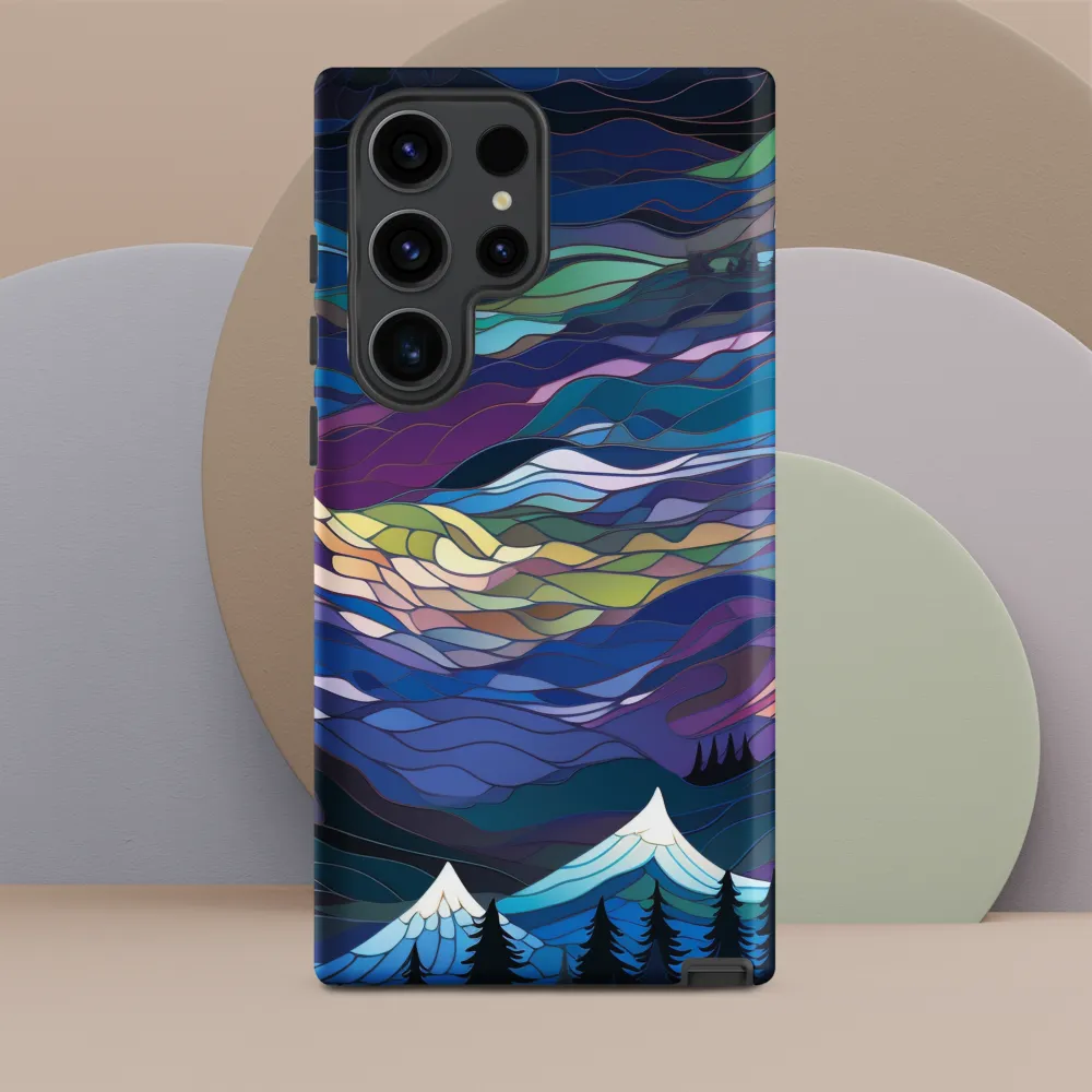 Twilight Peaks: An Abstract Mountain Landscape