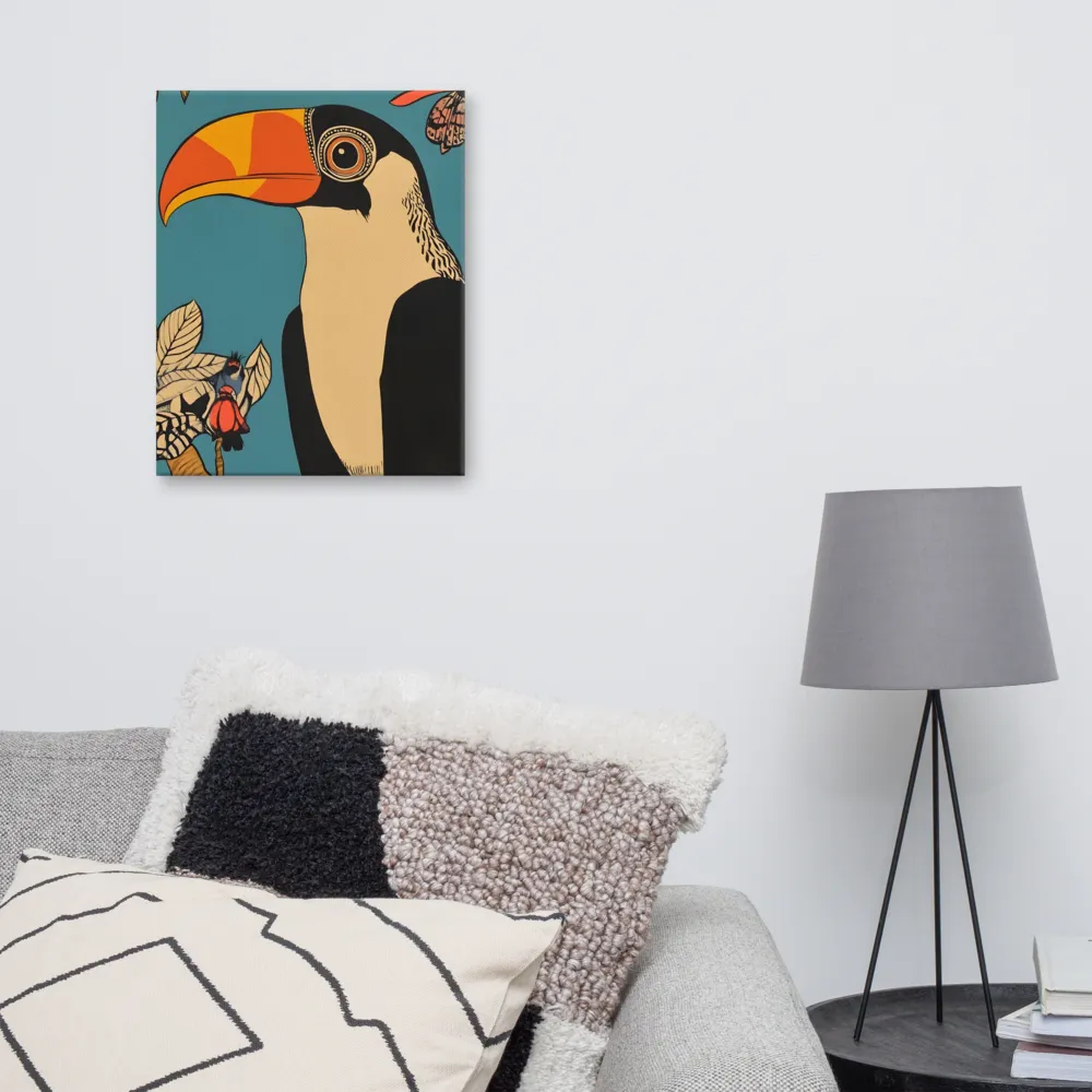 Tropical Majesty: The Toucan at Rest | Canvas | 16″×20″