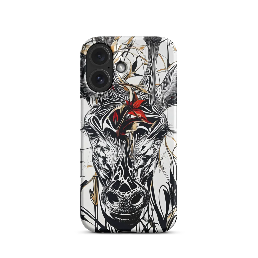 Floral Elegance: The Giraffe's Portrait