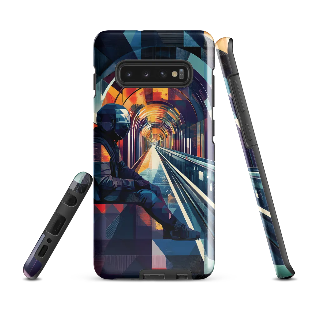 Reflections in a Futuristic Tunnel | Phone Case |  S10 Plus | Tough Case | Glossy