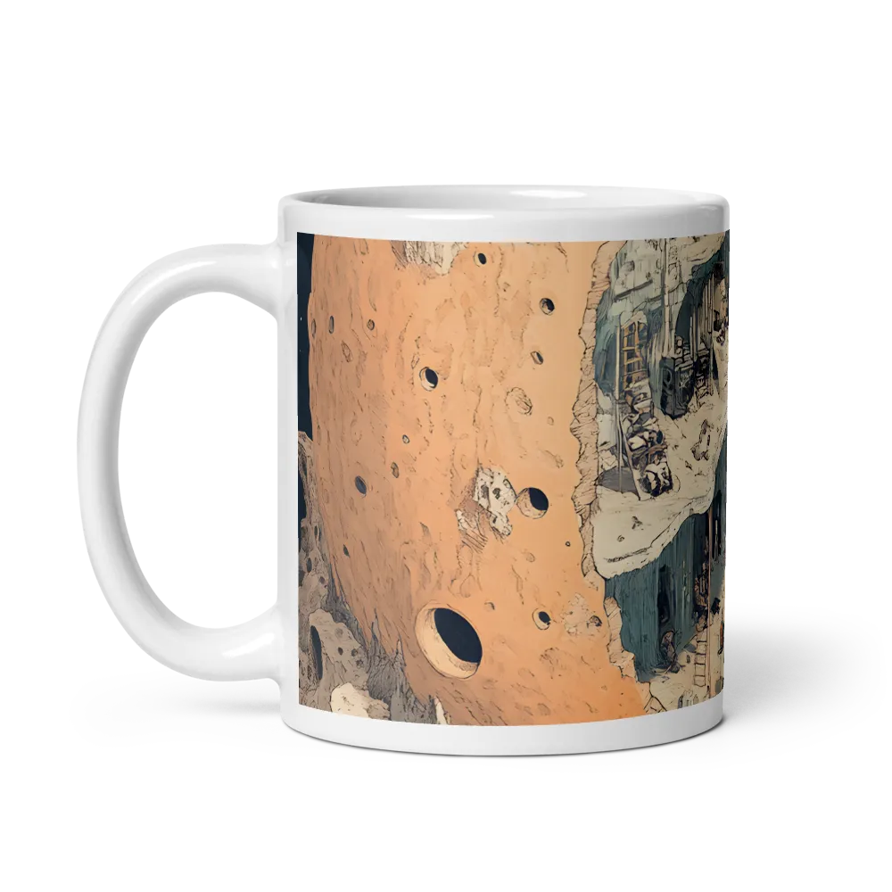 The Hollow Sphere: A Surreal Haven | Mug with White inside | 11 oz