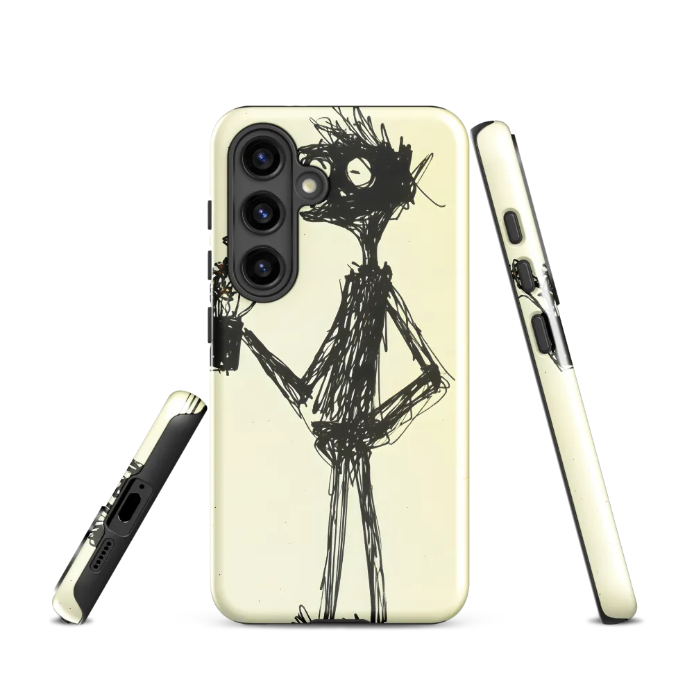 Whimsical Figure with Flowers
