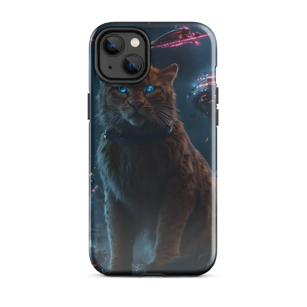 Cosmic Sentinel: The Majestic Panther | Phone Case |  14 Plus | Tough Case | Glossy