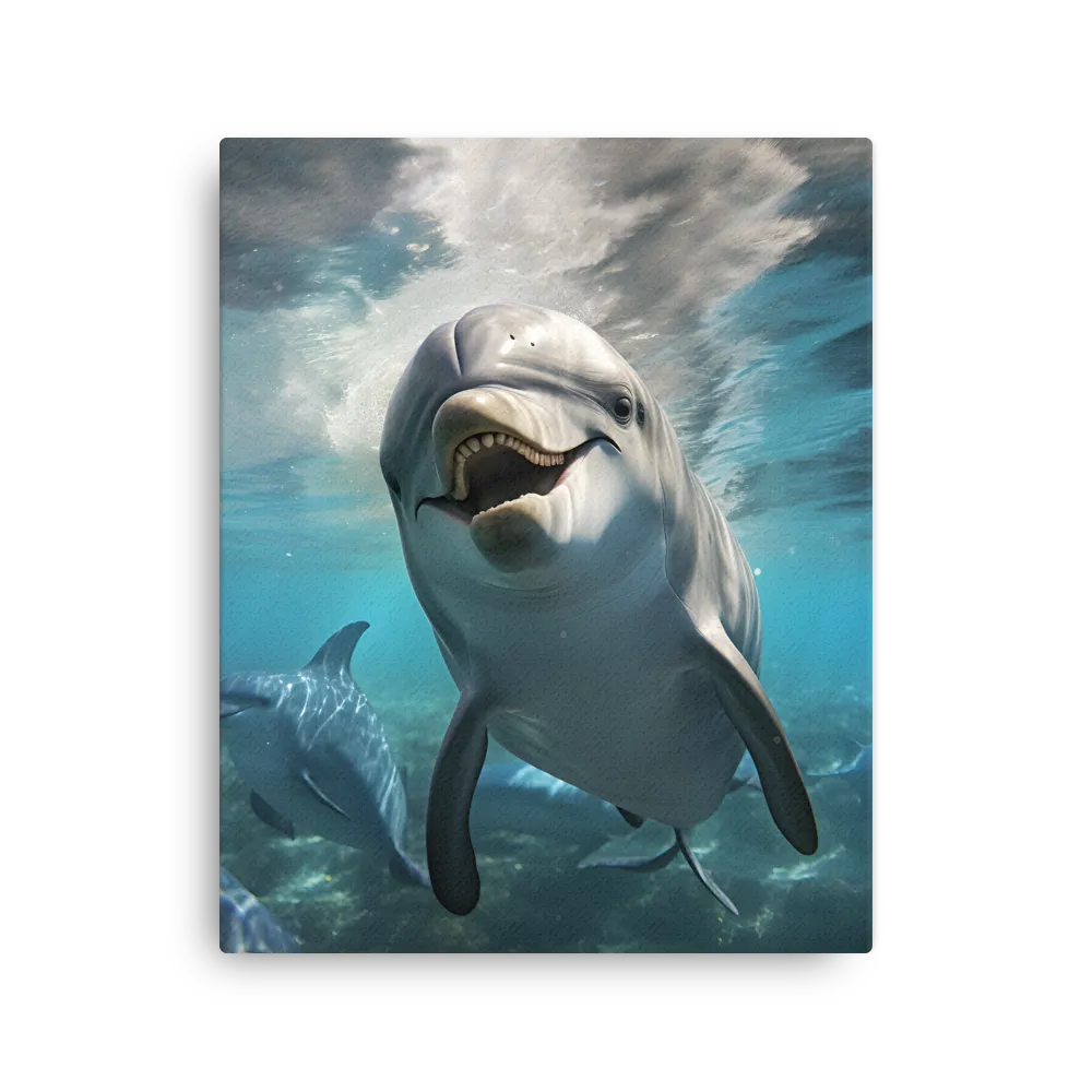 Beneath the Waves: A Dolphin's Dance