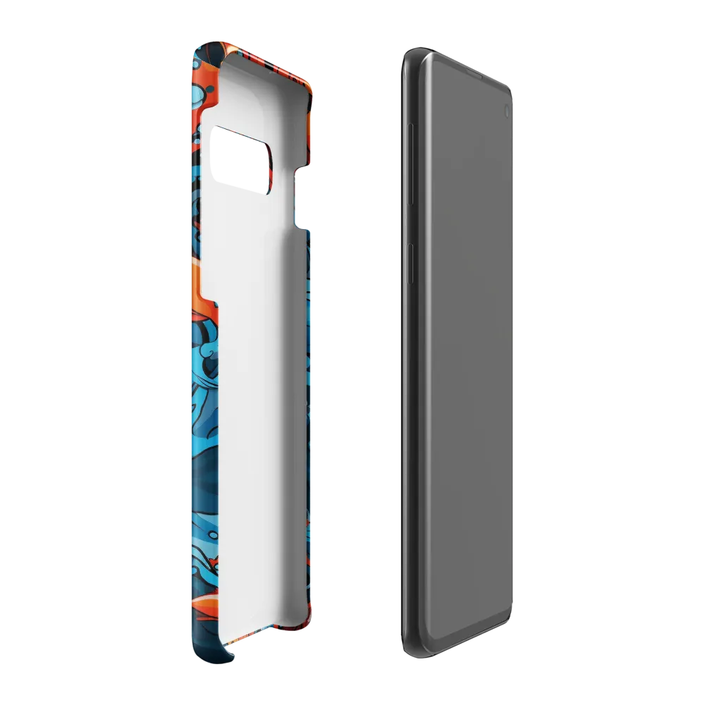 Fluid Harmony: Ocean and Flames | Phone Case |  S10 Plus | Snap Case | Glossy