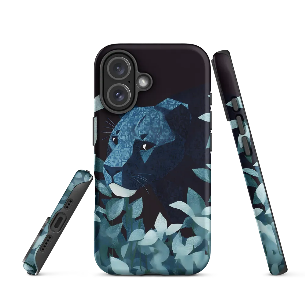 Lurking Blue: The Panther's Gaze | Phone Case