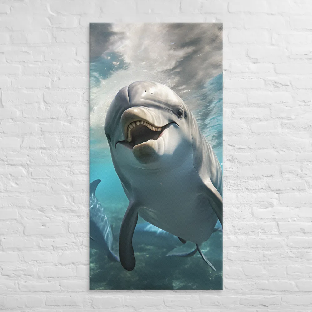Beneath the Waves: A Dolphin's Dance