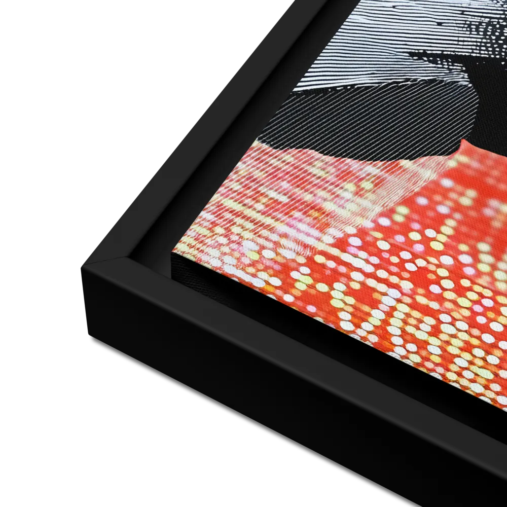 Veil of Modernity | Canvas with Black Frame | 16″×16″