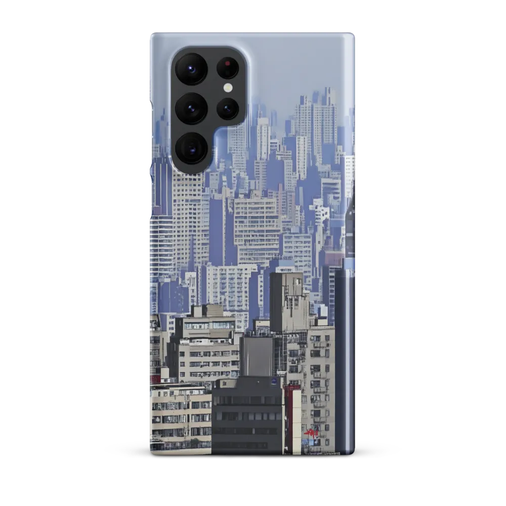 Urban Symphony: A Cityscape in Blues and Grays