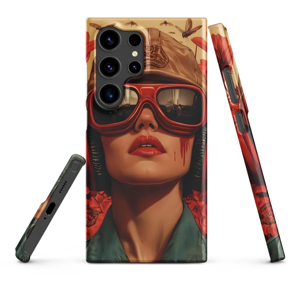 Defiant Portrait in a Floral Realm | Phone Case |  S24 Ultra | Snap Case | Matte