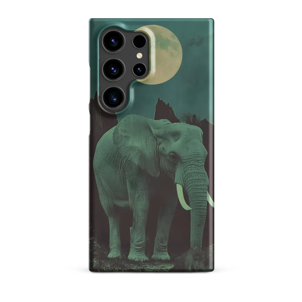 Ethereal Presence: Elephant Under a Full Moon