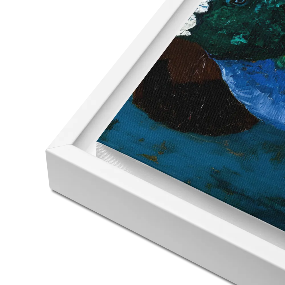 Majestic Absurdity: The Hat-Wearing Bird | Canvas with White Frame | 16″×20″