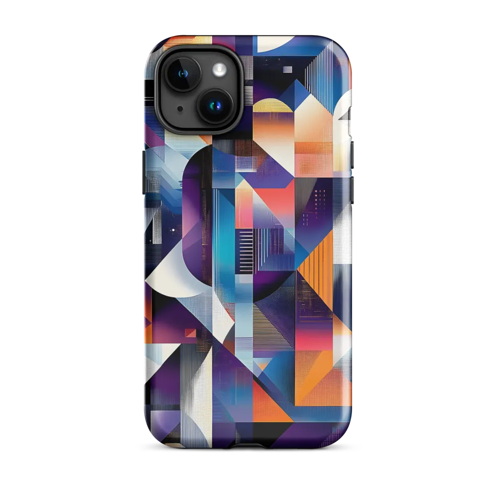 Geometric Symphony | Phone Case |  15 Plus | Tough Case | Glossy